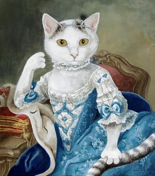 Cat Painting - cat princess Susan Herbert